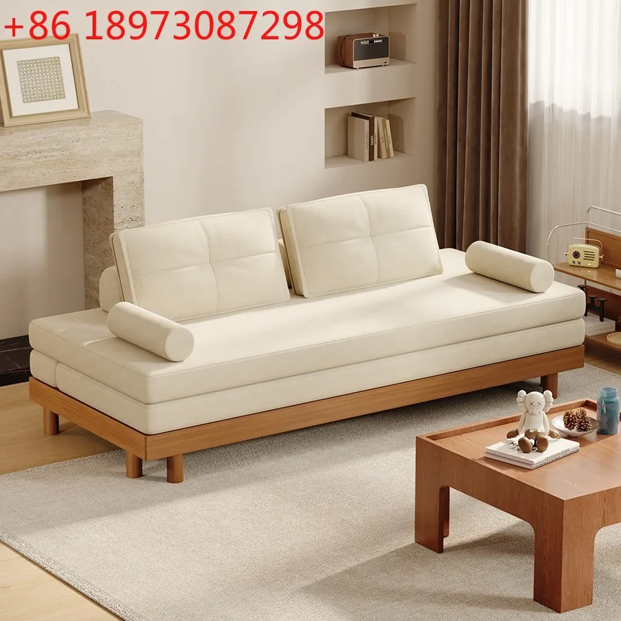 

Многофункциональный диван-кровать из цельного дерева, телескопический двухтактный татами для гостиной, скандинавский многофункциональный