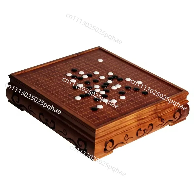 High-grade elegant authentic solid wood adult Yunzi Go board set black and white Gobang beginners