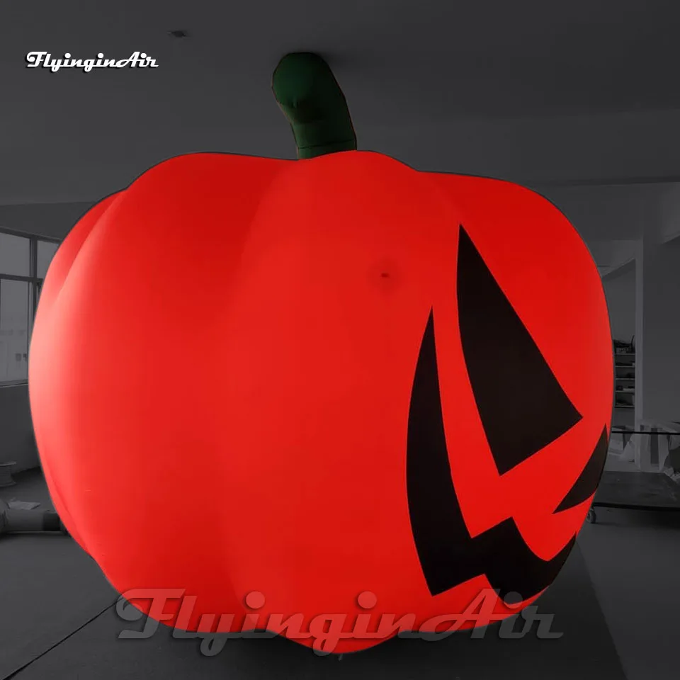 5m Outdoor Giant Halloween Inflatable Pumpkin Lantern Evil Air Blow Up Jack-O-Lantern For Yard Or Park Decoration