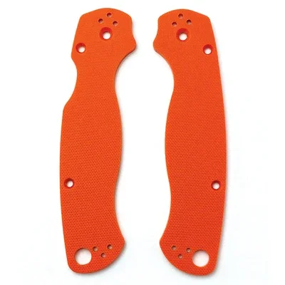 Pair of G10 Finished Knife Grip Panels - Multiple Colors/Sizes, Plain , Fits DIY Spyderco Paramilitary 2 & C81 Models