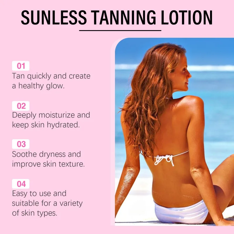 Useful Sunless Tanning Lotion Mild Moisturizing Wheat-Tone Bronze Skin Refreshing Repair Effective Tanning Accelerator Gel