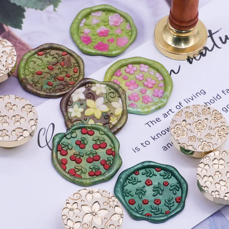 Kleine Garten muster Feuer farbe Stempel Siegel Original Siegel Wachs Geschenk Hand Konto Briefpapier DIY neue Scrap booking Lieferungen