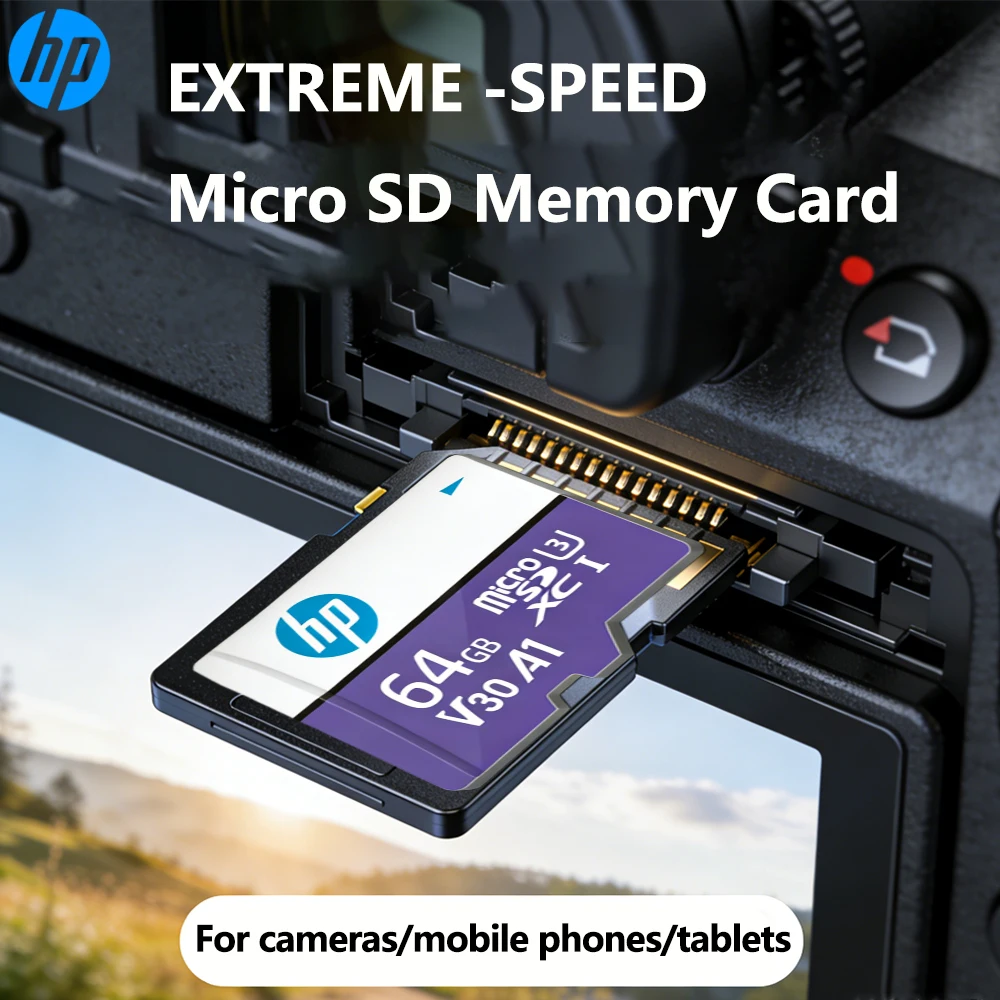HP U3 MicroSD Card 64GB 128GB 256GB – Class10 TF Flash Card for Smartphone Tablet Camera – 4K Ready