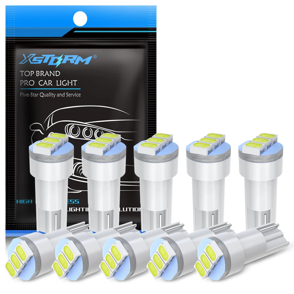 

Светодиодные лампы XSTORM T5 W3W W1.2W PC74 B8.5 для салона автомобиля, приборной панели, клиновидные лампы для приборов, автомобильные сигнальные лампы