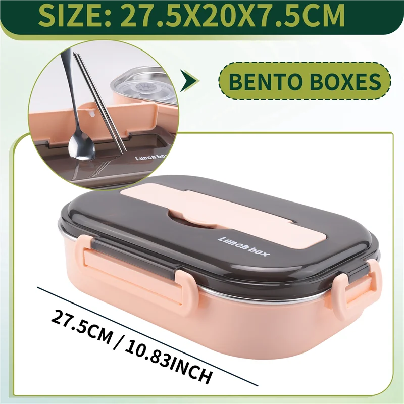AB09-1.5L Scatole Bento per studenti, set di stoviglie Bento Lunch Box con isolamento termico, contenitori per il pranzo per bambini Lunch Box