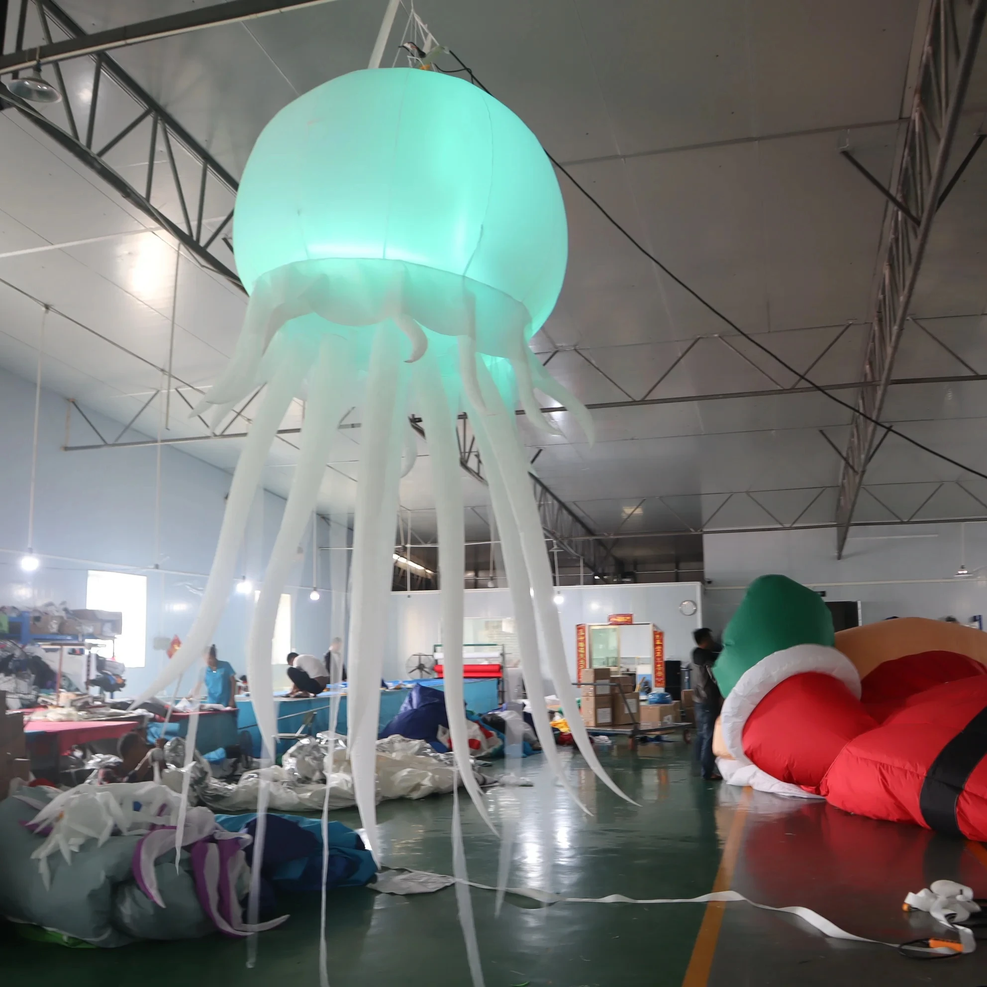 

Wedding Event Hanging Jellyfish Inflatable Decoration 2m,3m,4m,5m,6m,7m,8m,10m Lighting Party Inflatable Jellyfish For Wedding