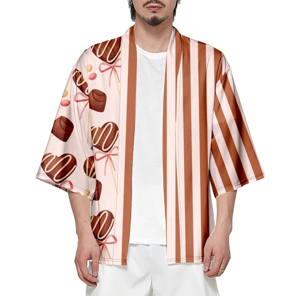 

Summer Samurai Kimono Japanese Fashion Men Cosplay Beach Kimono Hawaiian Haori Streetwear Yukata Cardigan Daily Robe Hot Sale