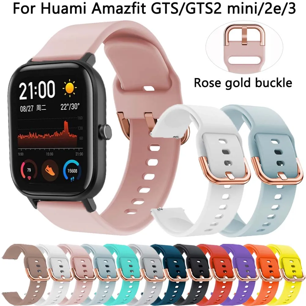 

Ремешок для часов 20 мм для Huami Amazfit GTS 2 2e 3, ремешок для умных часов Amazfit GTS2 Mini GTS Bip S U GTR 42 мм Браслет Easyfit