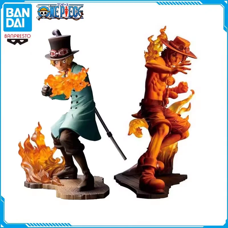 Bandai Original One Piece STAMPEDE BROTHERHOOD 3 Sabo Portgas·D· Ace Anime Action Figures Collectible Model Ornaments Toy