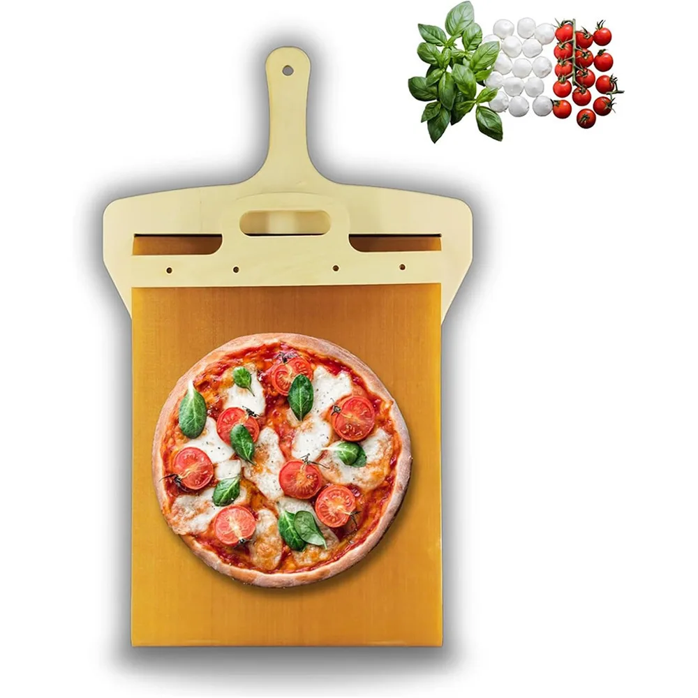 

Pizza Plate Portable Sliding Spatula Dough Crust Non-stick Pan Tray Home Restaurant Pizza Sliding Spatula