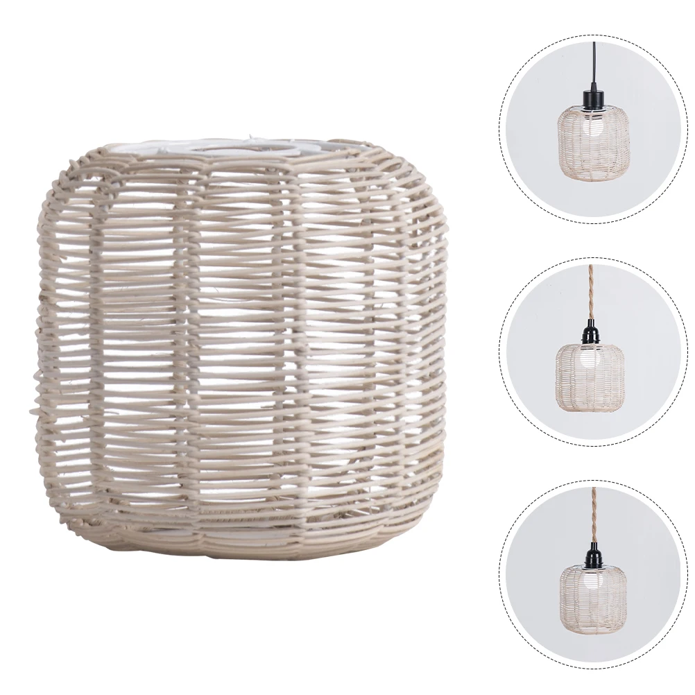Sostituzione moderna dell'ombra della lampada a sospensione in rattan intrecciato per la cucina, la sala da pranzo, piccoli paralumi decorativi, design in rattan di ferro