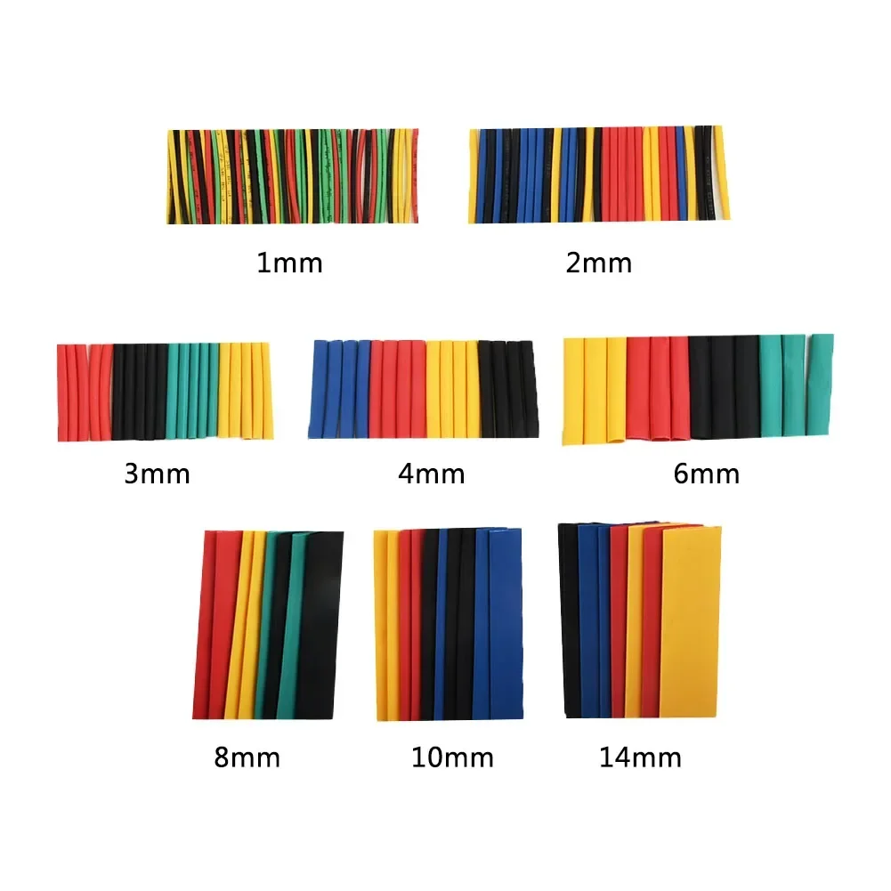 

Reliable Performance Heat Shrink Tubing Sleeve 164PCS Mixed Colors Shrinkage Ratio 2 1 PE Material Assorted Sizes