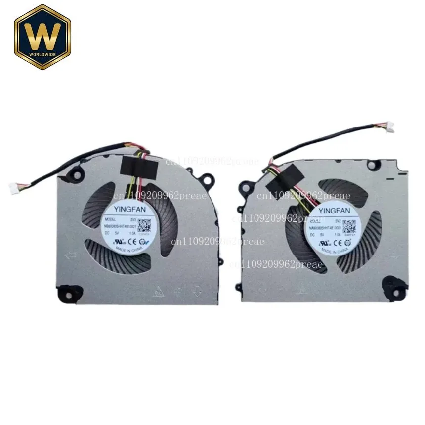 New Original Laptop CPU GPU Cooling Fan For Colorful Hidden Star P16 Gaming  YINGFAN 3V2 3V3 NA/B 800805 HHT4B10001  SX 5V 1.0A
