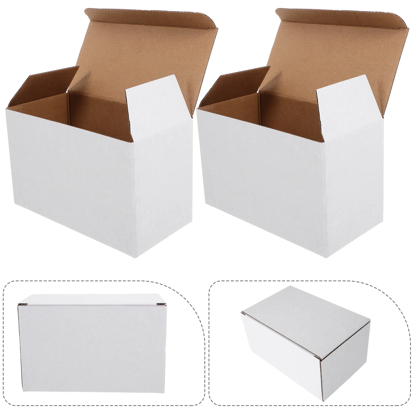10 قطع من صناديق الورق المموج، صناديق تعبئة متعددة الشبكات لتغليف الأعمال الصغيرة، شحن التخزين المتحرك #5