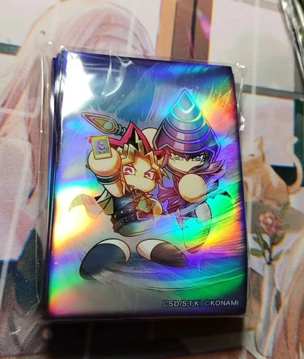 70pcs-yugioh-konami-duel-monsters-yugi-muto-atem-dark-magician-official-collection-sealed-card-protector-duelist-sleeves