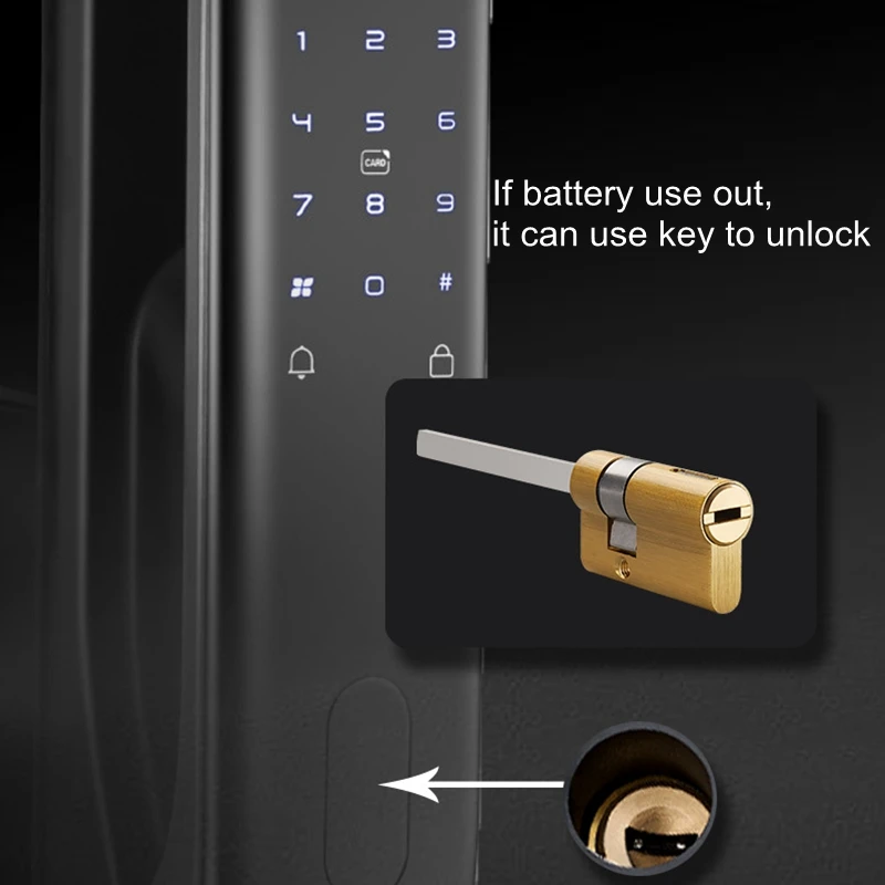 Tuya Wifi APP Smart Fingerprint Door Lock Home Automation Digital Password Keypad IC Card Anti-theft Electronic Lock