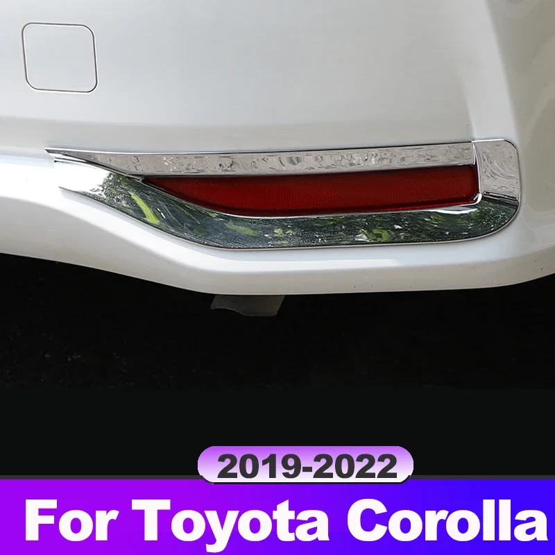 ABS Car Rear Fog Light Lamp Cover Trim Bumper Reflector Decoration Accessories For Toyota Corolla E210 2019-2021 2022 2023 2024