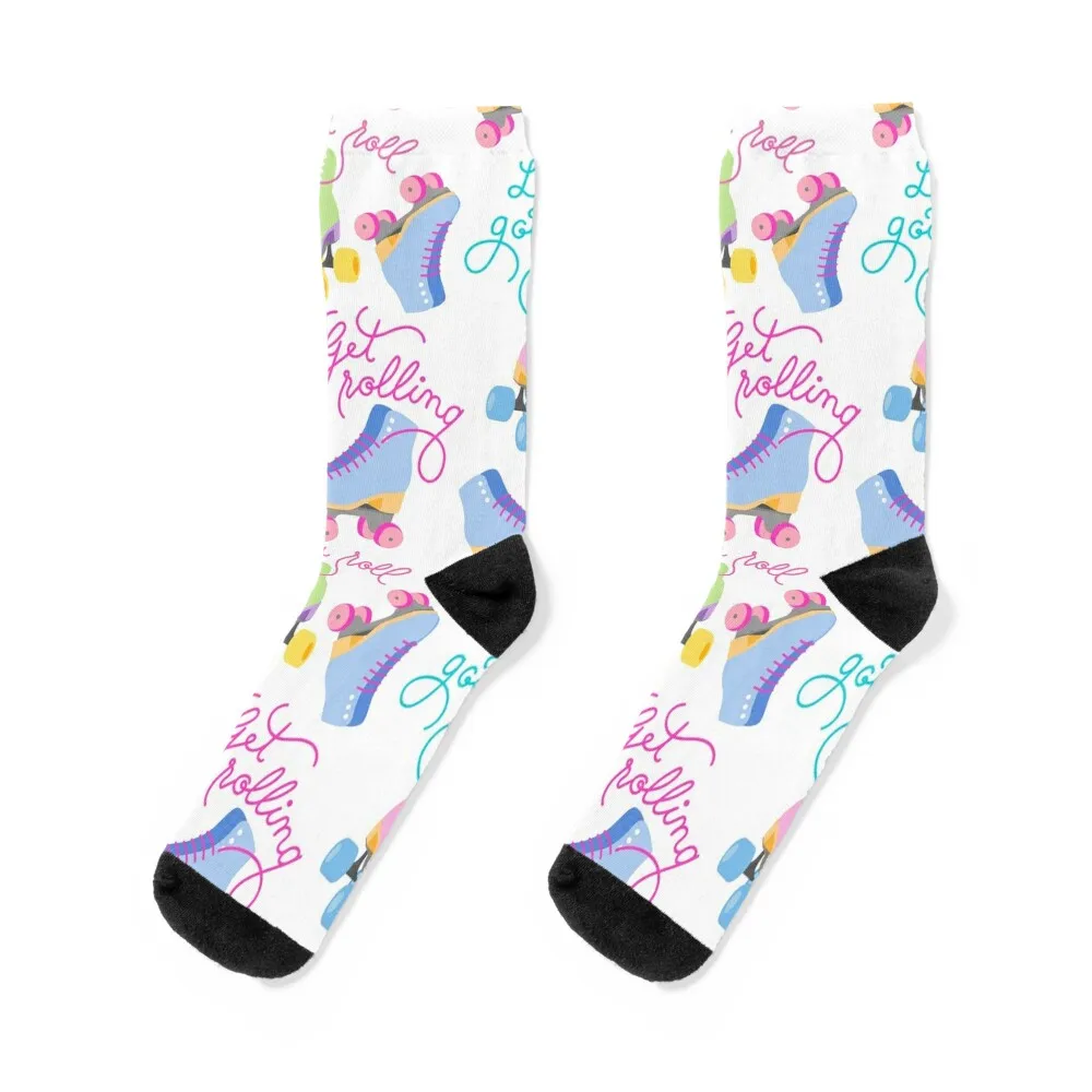 

Roller Skates Pattern (White Background) Socks retro Run