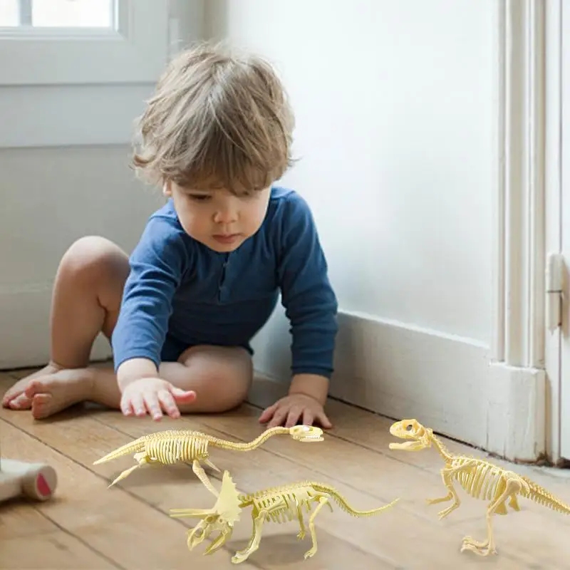 7 Pieces Dinosaur 3D Puzzle Dinosaur Puzzle Skeleton Bone Model Kits To Build For Adults Skeleton Animals DIY Dinosaur Puzzle