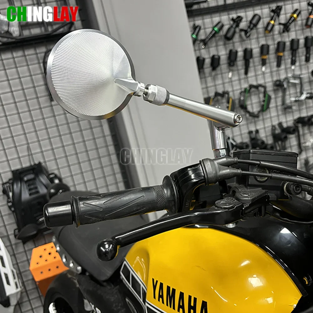 

Зеркало заднего вида XSR900 в стиле ретро, подходит для зеркала заднего вида YAMAHA XSR900, с синим светом, антибликовое зеркало заднего вида из алюминиевого сплава