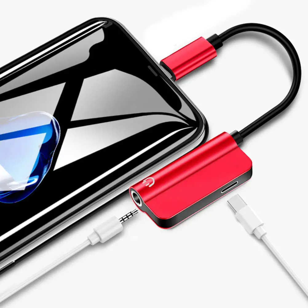 

Компактный адаптер Type-C 3,5 мм 2-в-1 для наушников, Plug and Play, без драйверов, портативный аудиоконвертер из сплава для одновременного использования