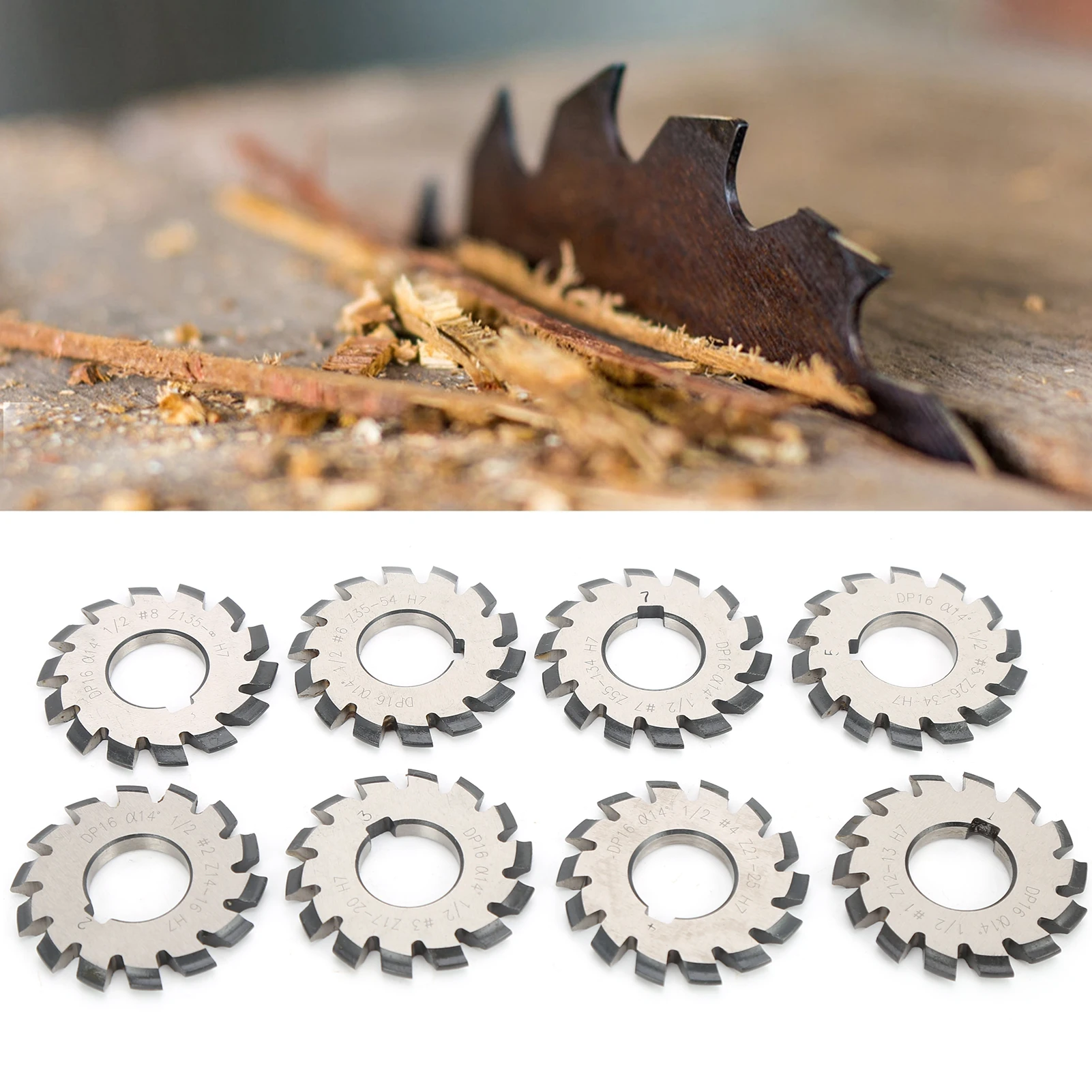 

Involute Gear Milling Cutter Set High Speed Steel Cutting Tools 14.5° 55mm 22mm Involute Gear Milling Cutter Cutting Tools