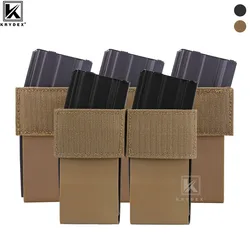 KRYDEX Tactical Elastic 5.56 Triple Double Magazine Insert 7.62 Mag Pouch For D3CR Chest Rig Plate Carrier Vest Placard Kangaroo