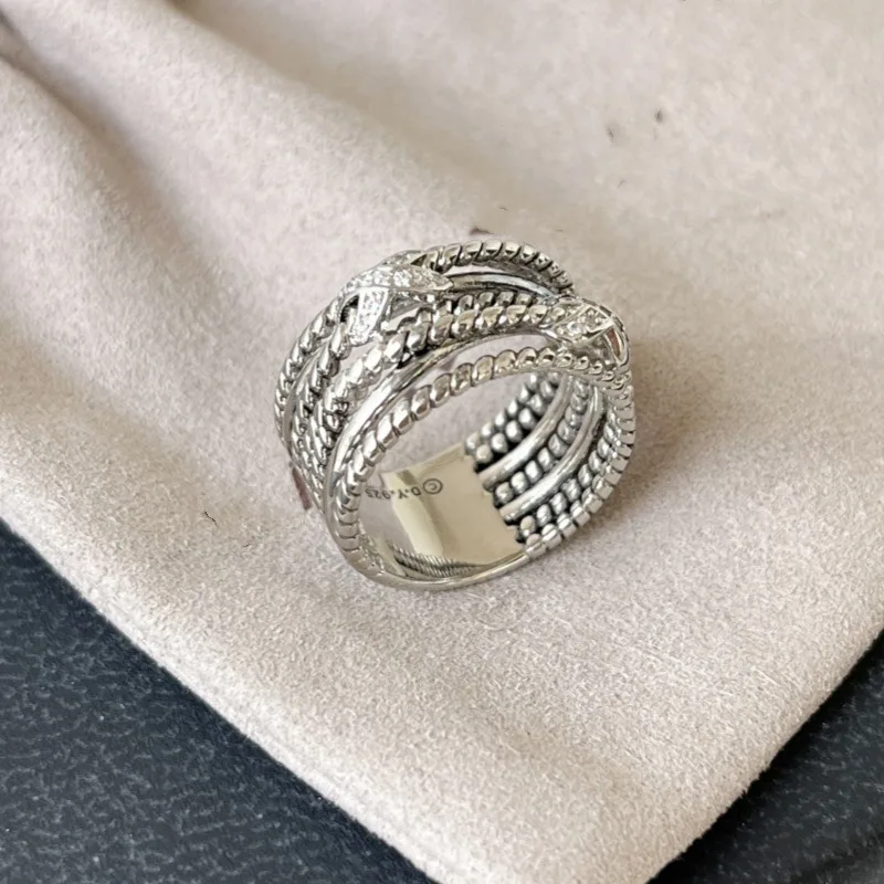 

Simple Multi-layer Twisted Line Double Diamond Ring Ring Ring