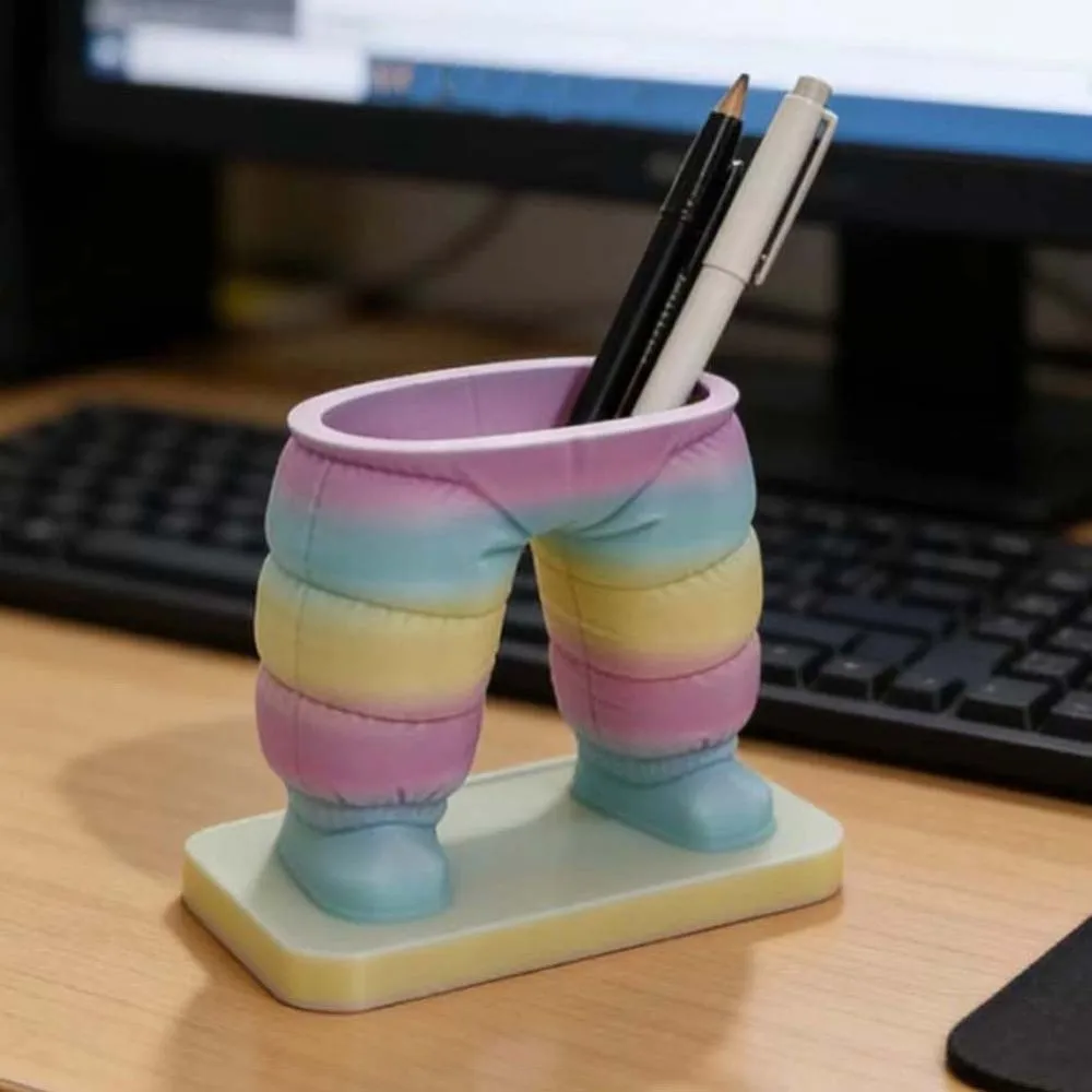 Creative Puffer Jacket Pen Holder PLA Waterproof Pens Storage Bucket Portable Large Capacity 3D Printed Pencil Case Travel