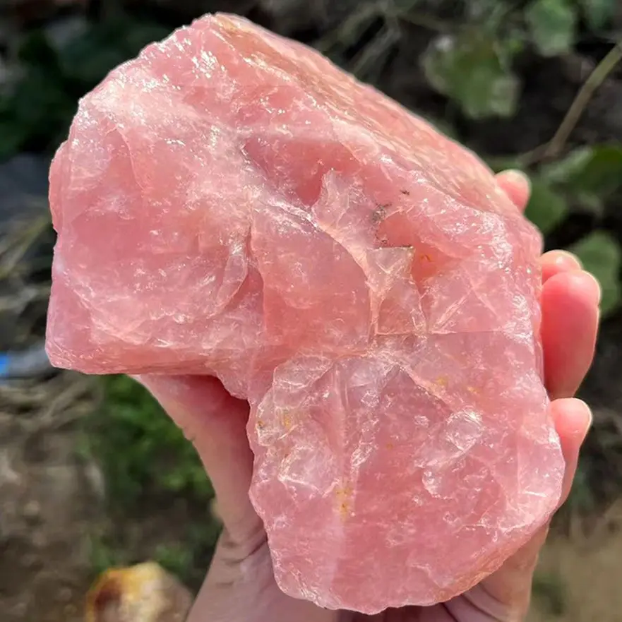 100% Natural Pink Rose Quartz Stone Raw Crystal Stones Healing Mineral Specimen Rock Raw Rough Quartz Rose Crystal