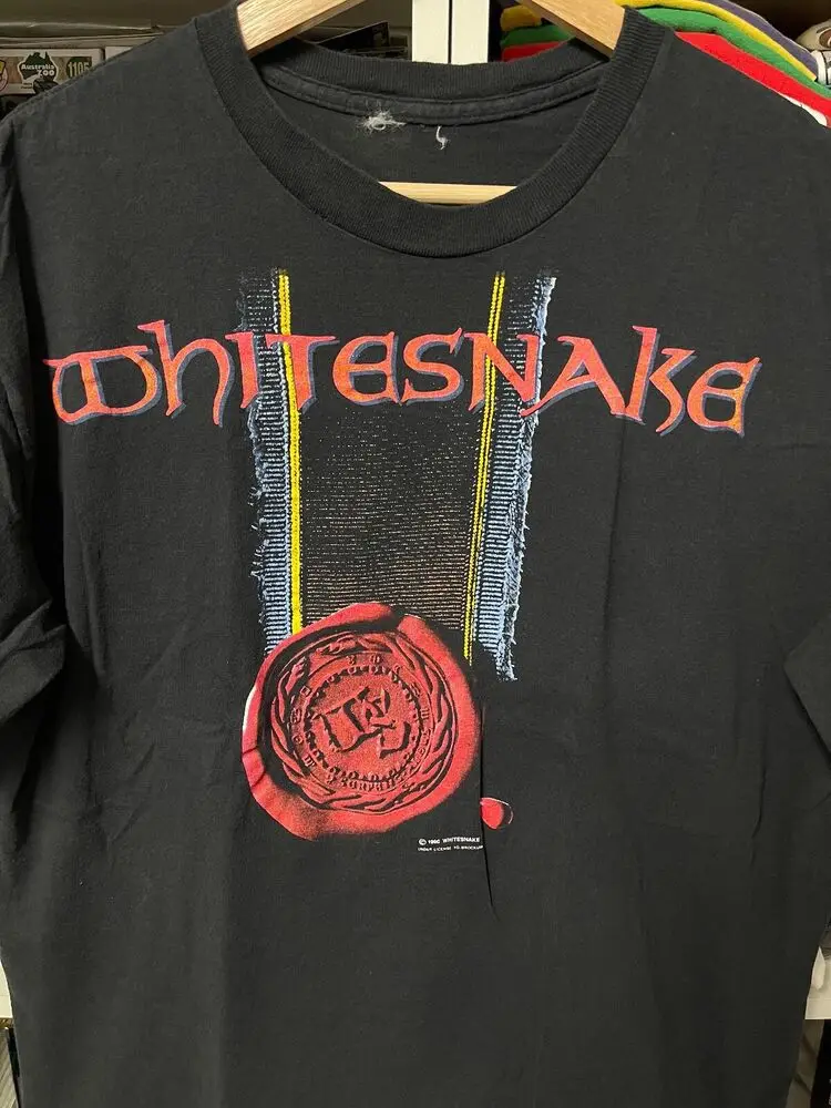 Vintage 1990 whitesnake brockum band T-Shirt Rock And Roll