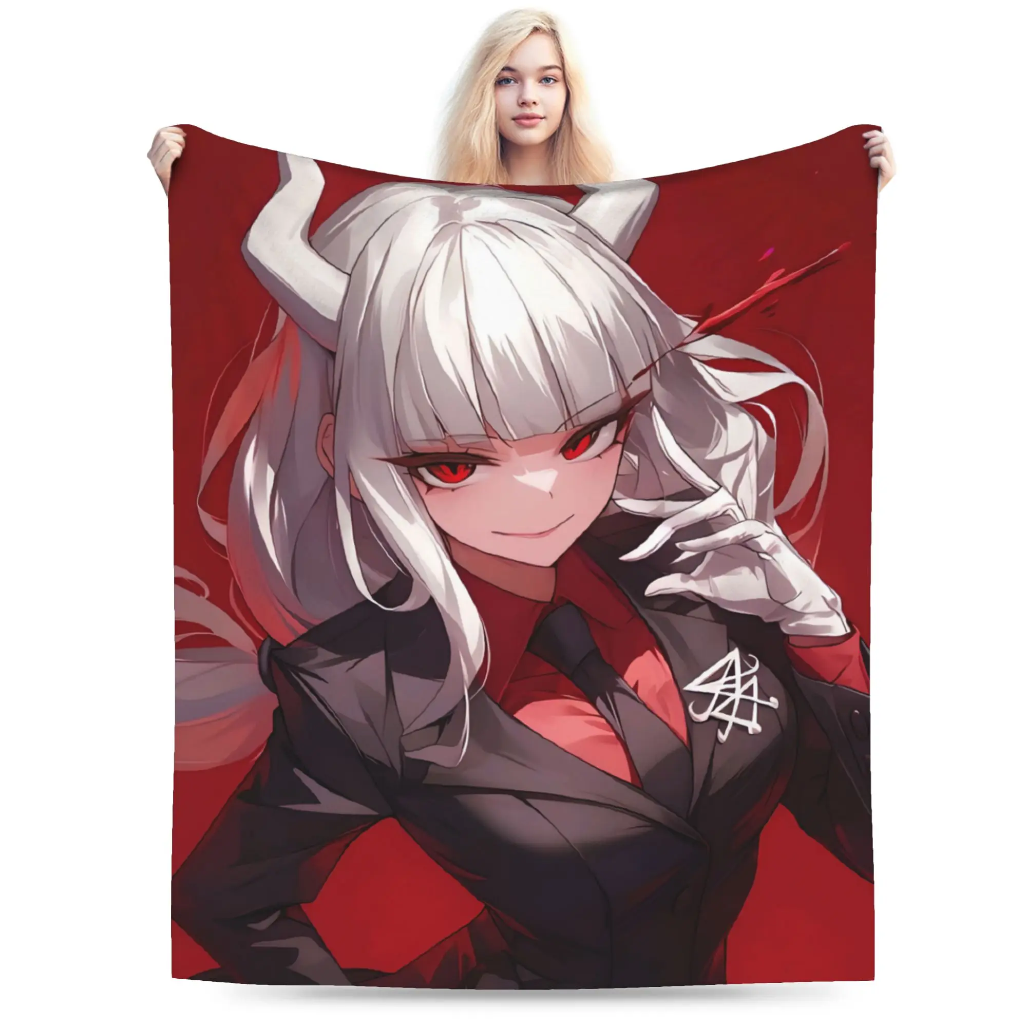 Contradiction Helltaker Lucifers Modeus Gift Blanket For Men Women Ultra Soft  Throw Blankets for Couch Multiple Sizes