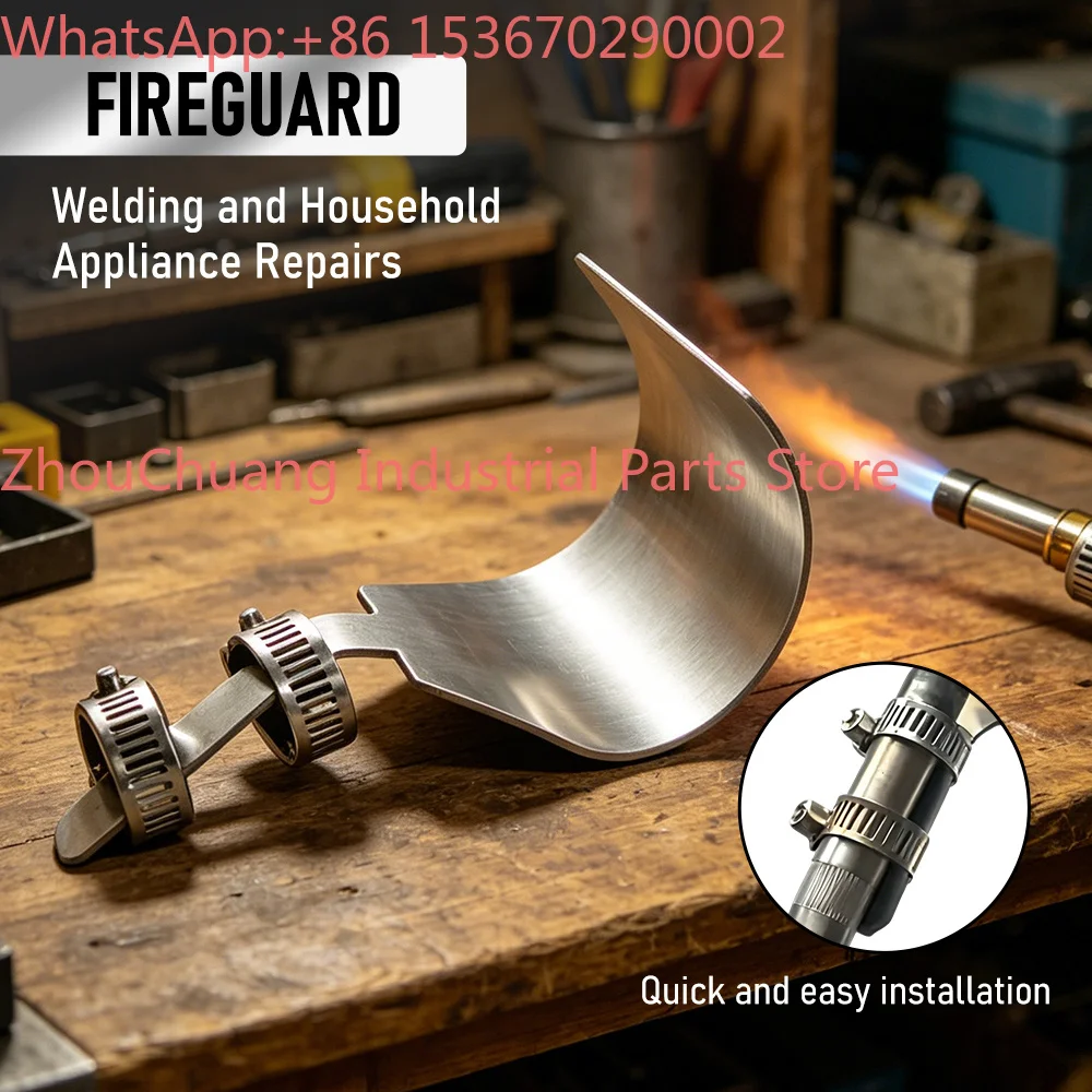 MAPP Torch Heat Shield Stainless Steel Welding Flame Baffle High Temperature Fireproof Insulation Guard for Gas Torch Welding