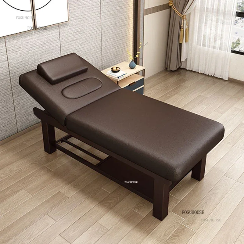 Modern Solid Wood Massage Bed Physiotherapy Beauty Salon Bed Minimalist Comfortable Spa Stretcher Professional Therapy Table xx