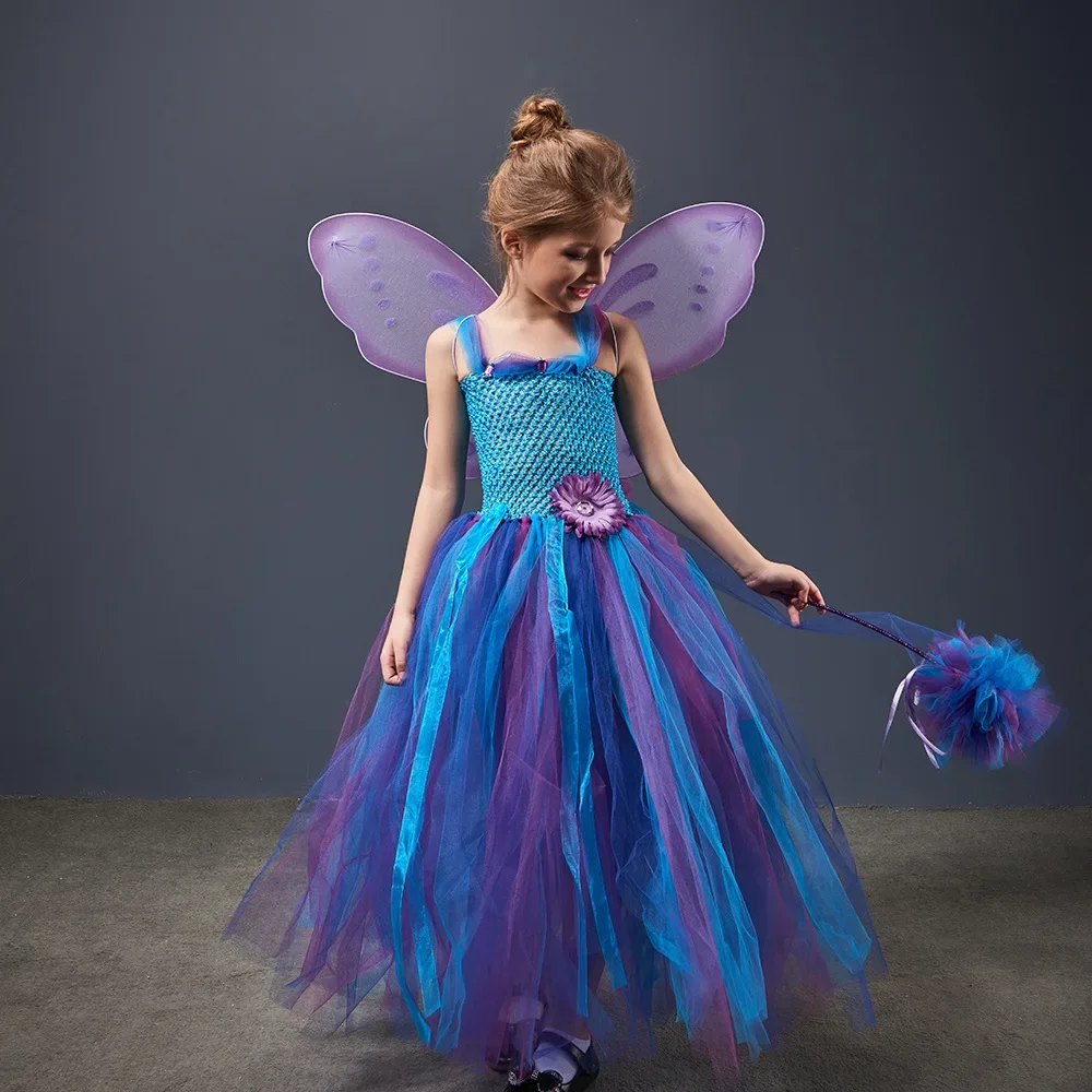 Peacock Flower Girls Tutu Dress Kids Festival Holiday Princess Dress for Girls Toddler Girl Clothes