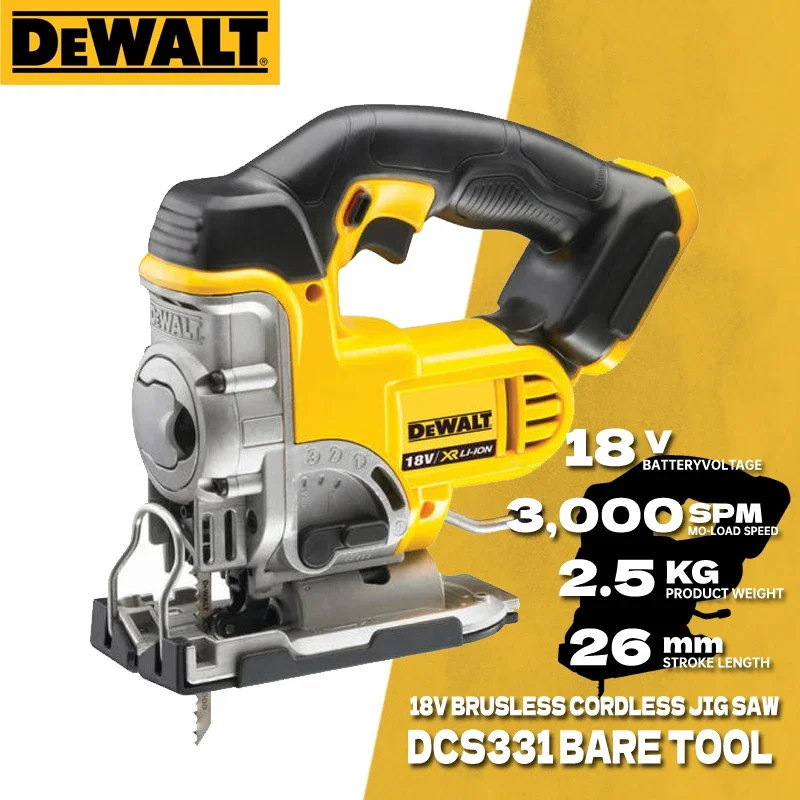 

DEWALT Беспроводная пила прокрутки 18 в/20 в макс., перезаряжаемые электрические пилы для дерева 3000SPM, линейная изогнутая резка, электроинструмент DCS331