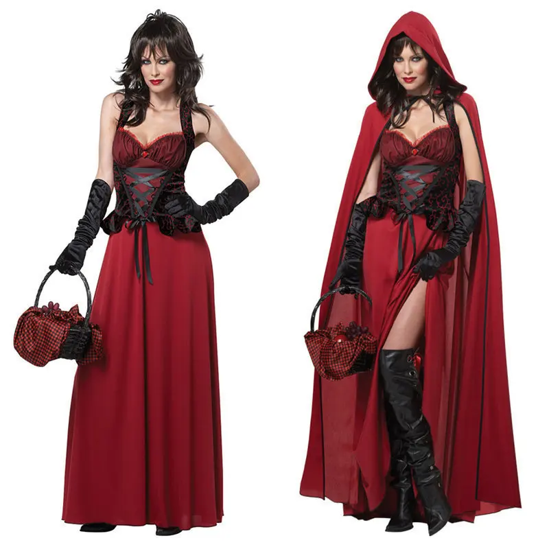 Princess Costume Cosplay Halloween Castle Little Red Riding Hood Outfit Game Costume Polyester Autumn Fashion Ladies' Wear