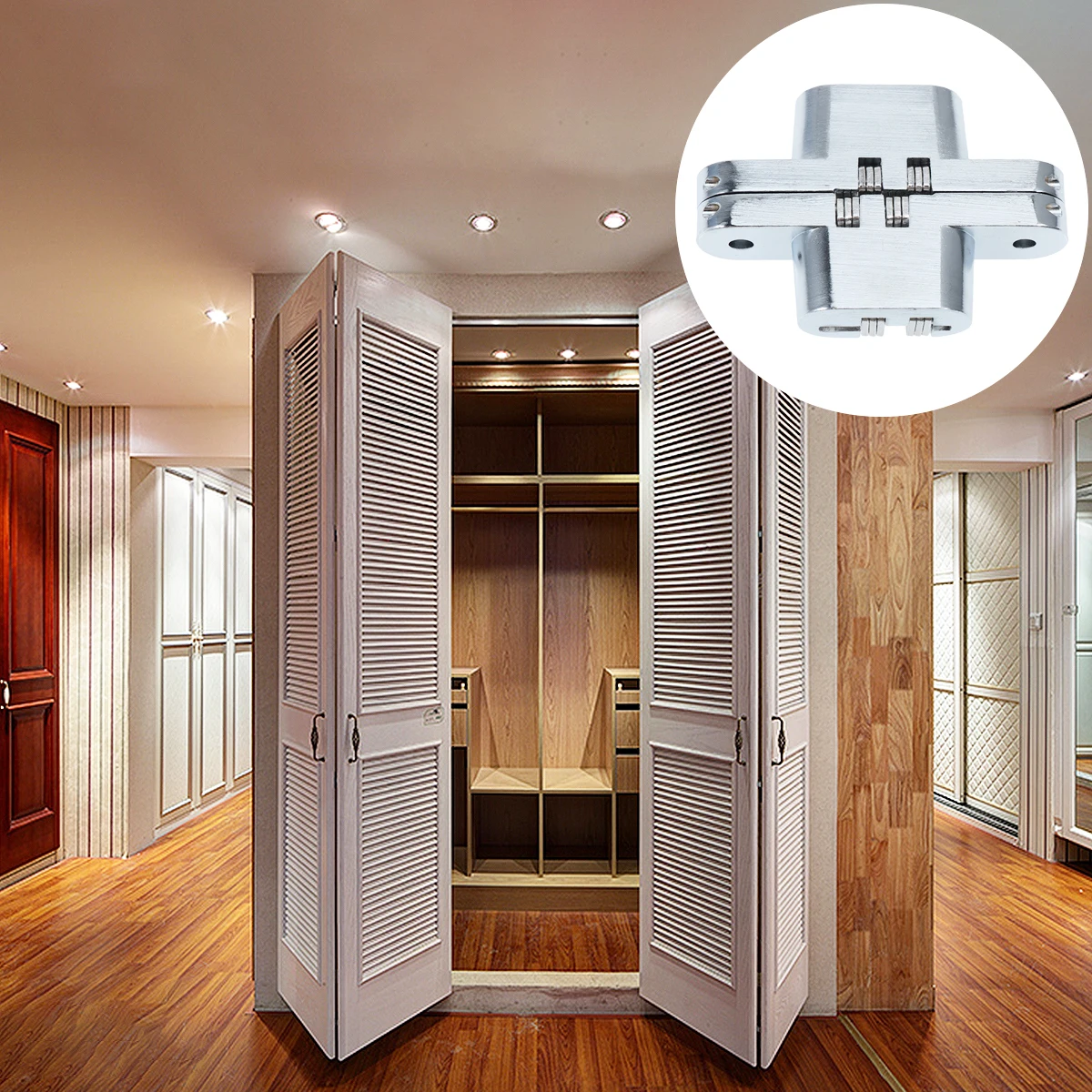 

Premium Stainless Steel Cross Concealed 45X13Mm Folding Door Hinge For Wooden Doors Caravans Tables 180 Degree Hidden Hinge