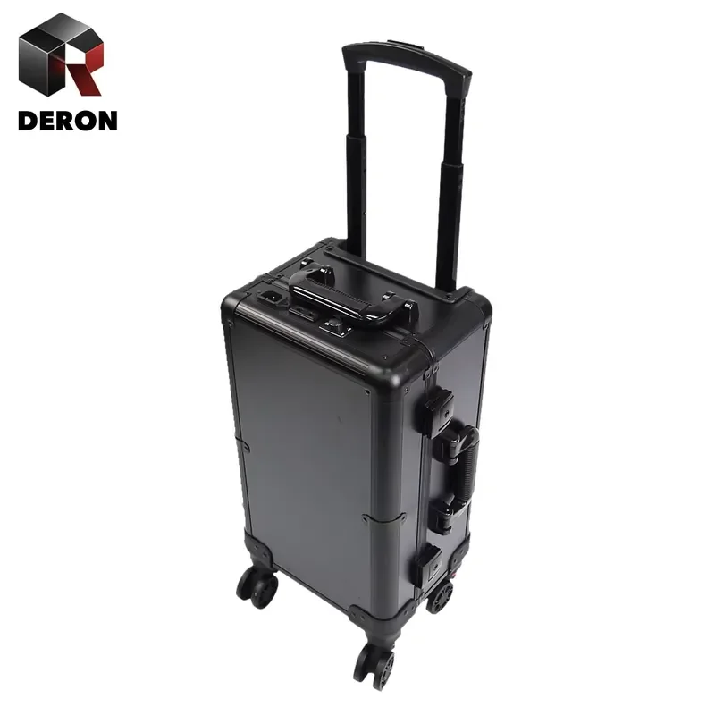 Foldable Cosmetic Trolley Case with 360 Degree Universal Wheels Large Capacity Multi Layer Storage Box Durable Fashion Light