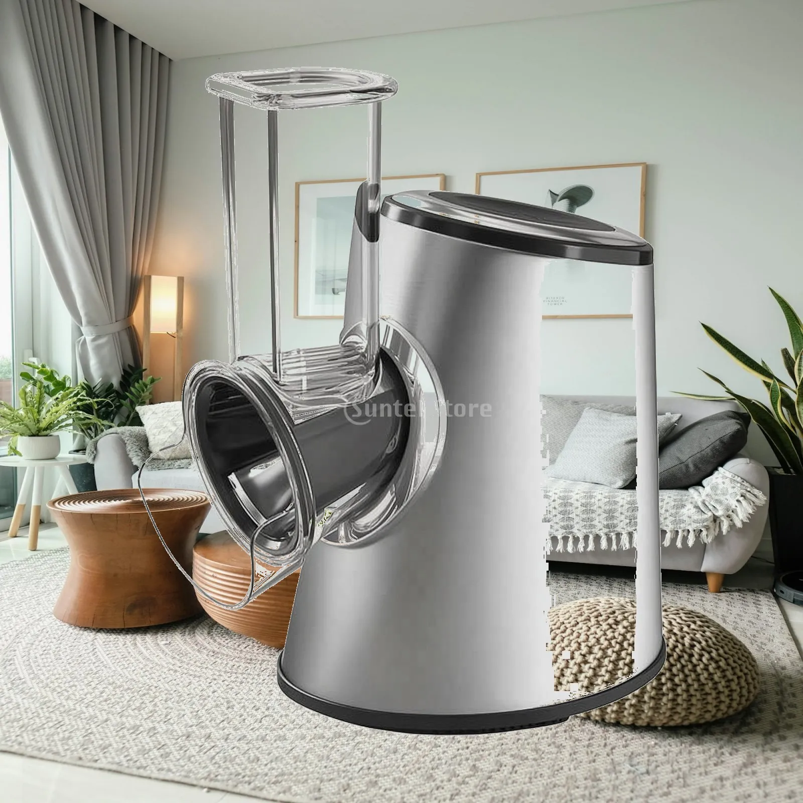 5-in-1 Food Cutter Compact Electric Food Shredder Grater Countertop Kitchen Appliance Safe for Meal Prep