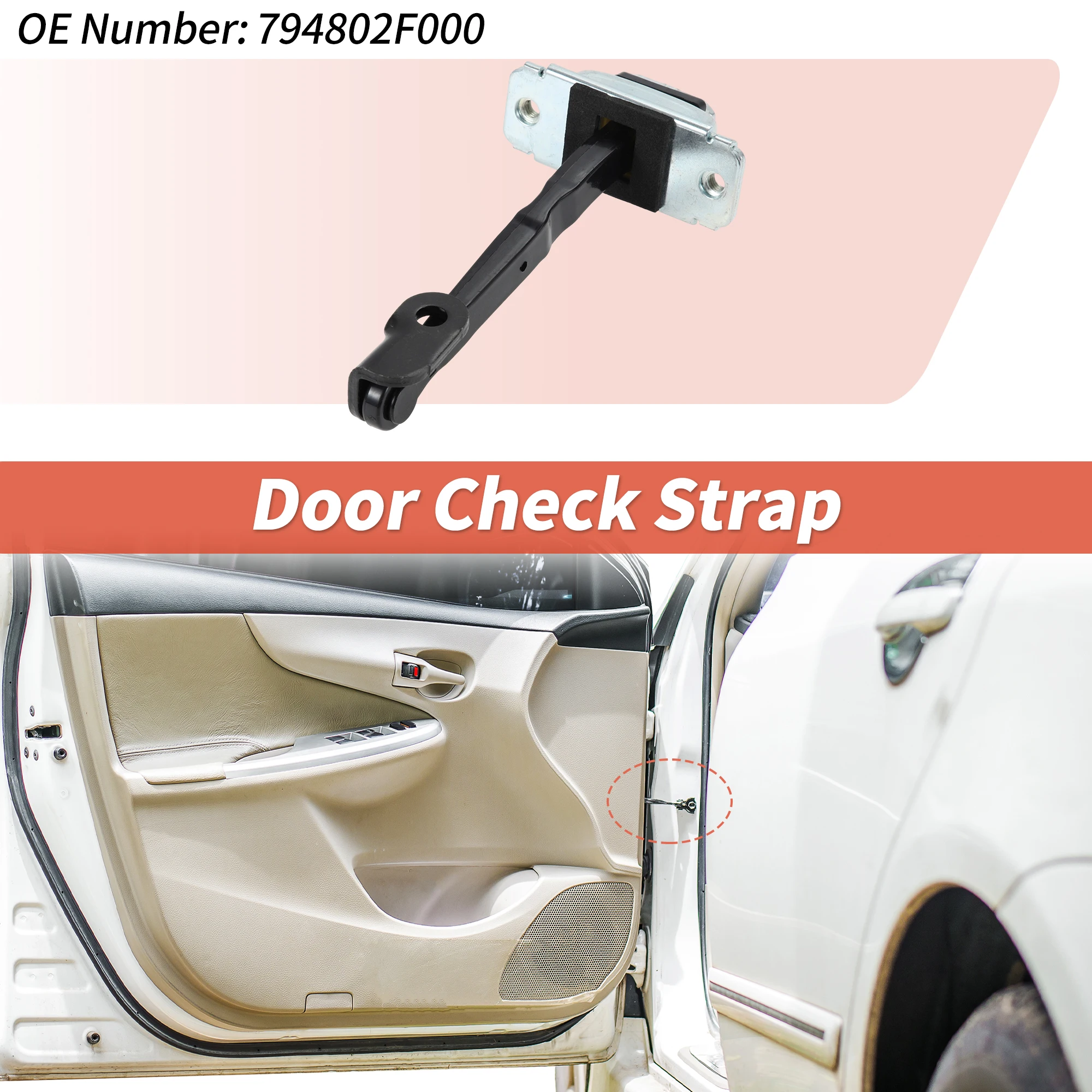 

UXCELL No.794802F000 Rear Left Door Check Strap for Kia Spectra 2003-2009 1 pcs