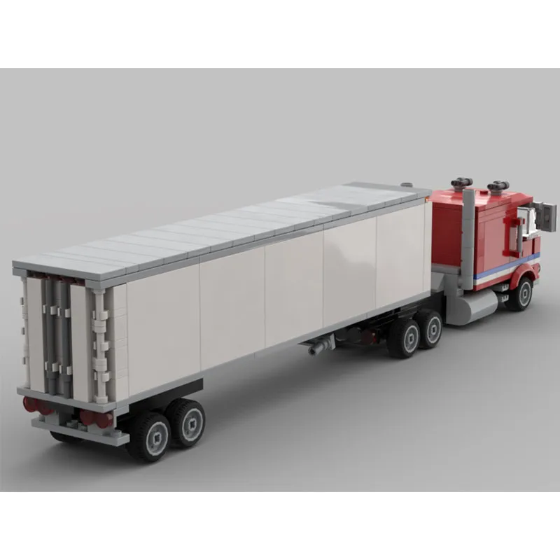 

MOC-195608 City New Mini Container Towable Trailer Building Block Model 276 Parts Boys Children's Birthday Christmas Toy Gift