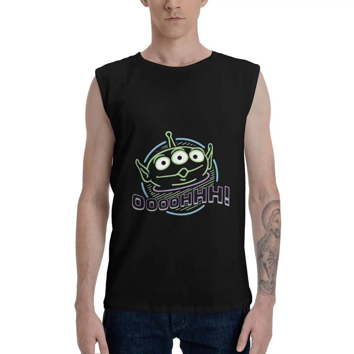 

Ailen Men's 100% Cotton Sleeveless T-Shirt Top