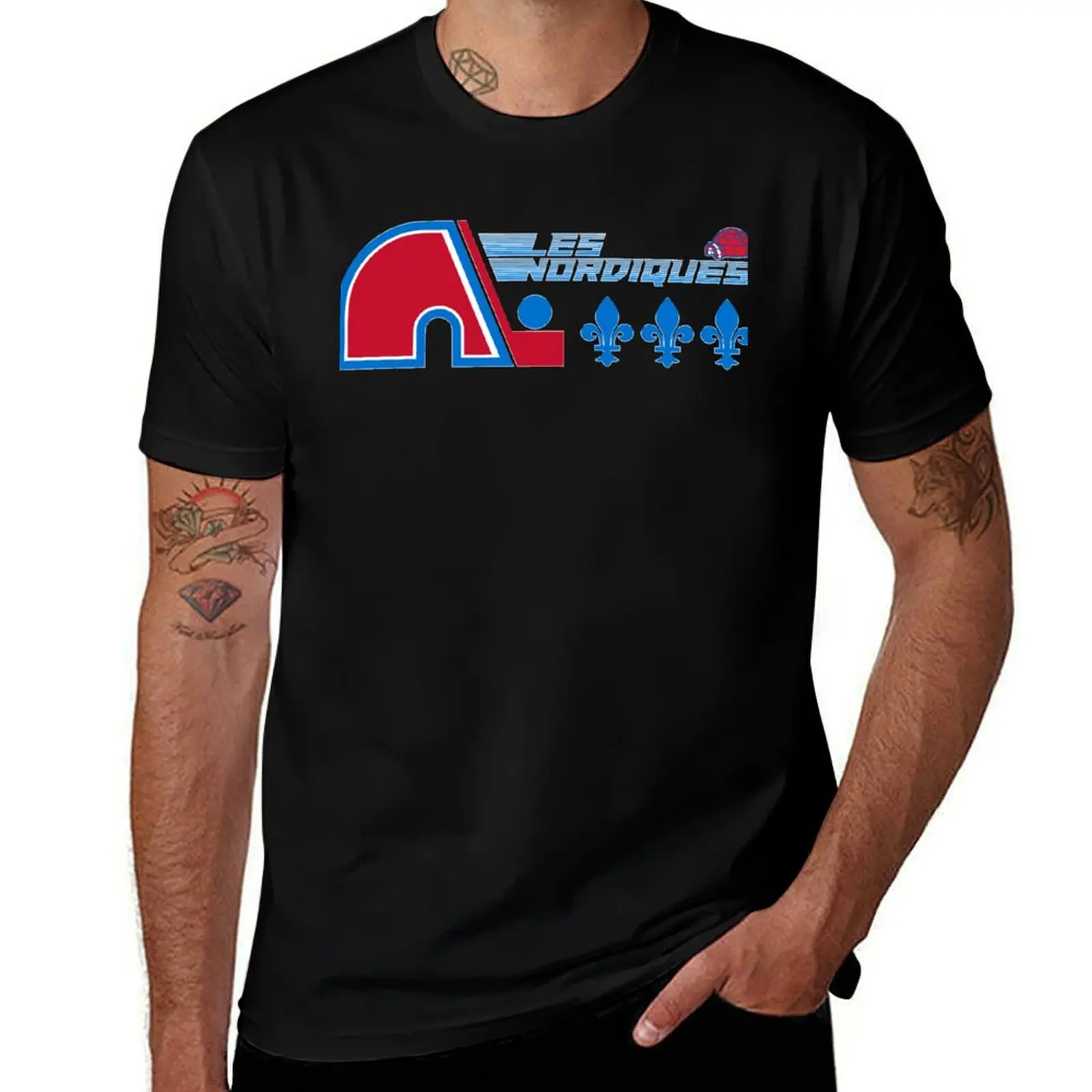 

Retro Nordiques - Quebec HockeyClassic T-Shirt cotton t shirt man t shirts for man graphic tees T-Shirt