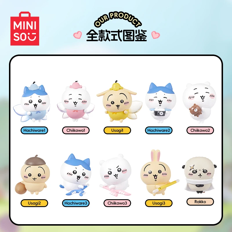 Miniso Chiikawa Happy Pose Partner Blind Box Handgefertigte Geschenke Kreative schöne Freundin Überraschungsgeschenke Bestie Geschenk