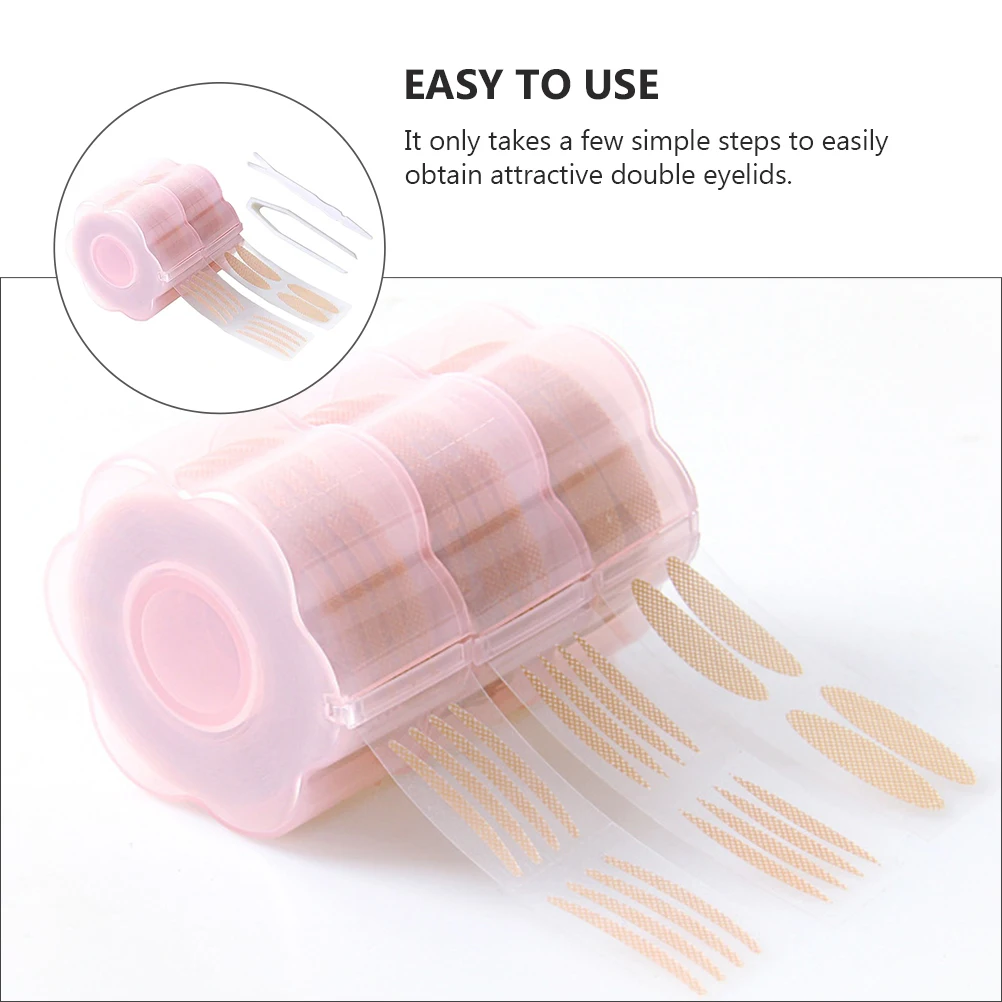 

1Set Double Eyelid Tape Pink Traceless Eyelid Sticker Soft Comfortable Eye Patch Beginner Friendly Eye Makeup Supplies