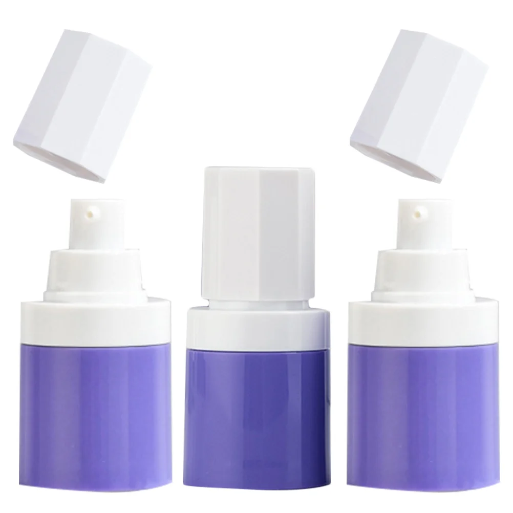 

3Pcs Vacuum Travel Container Set 15Ml Airless Pump Bottle for Lotion Foundation Sunscreen Refillable Storage