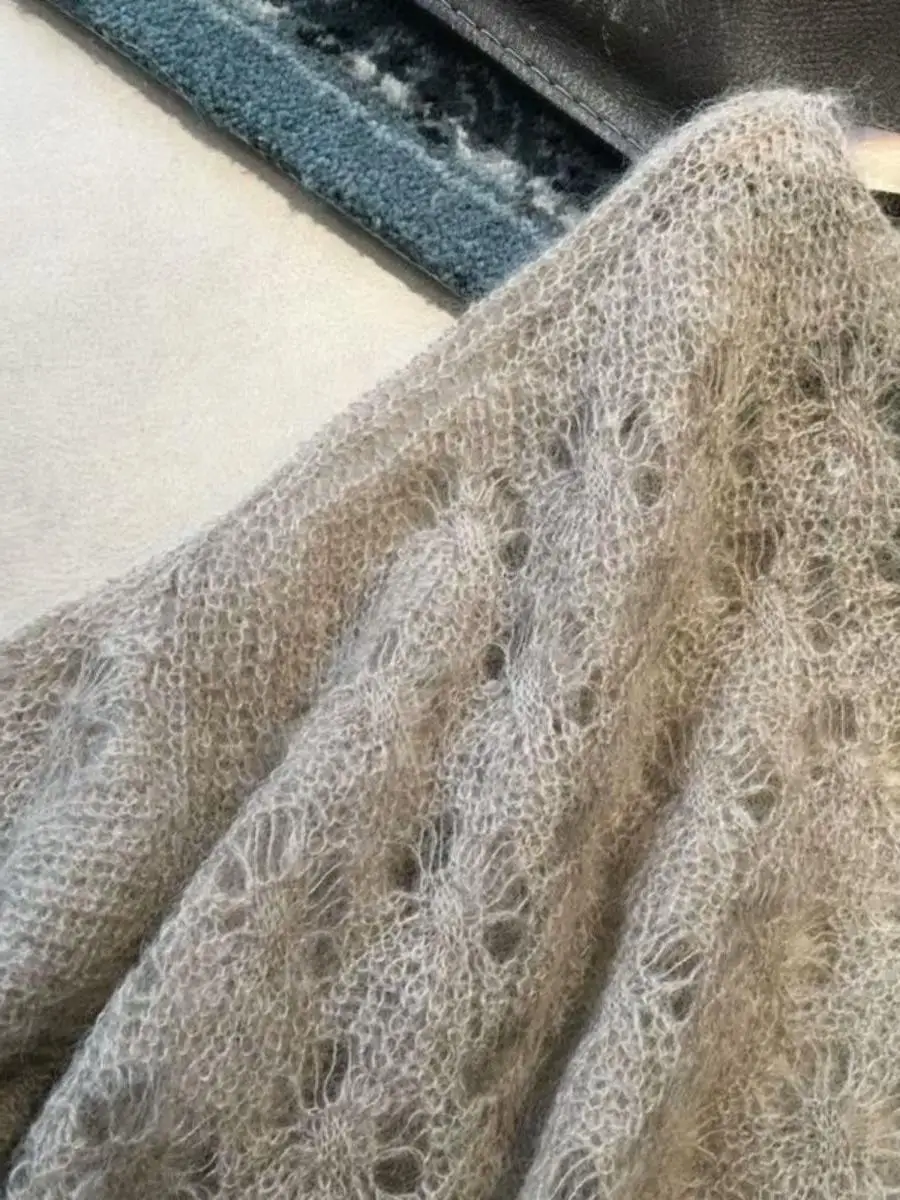 ملابس تريكو نسائية من Ele ey مجوفة ناعمة وفضفاضة أوائل الخريف، نظام ملح رقيق ومريح، تصميم بسيط محبوك... #3