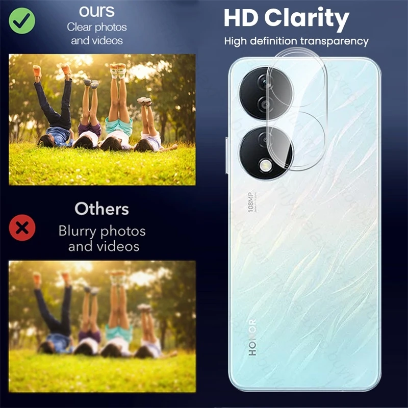 2PCS Lens Cover For HonorX7b Honor X7b 4G 5G Case 3D Curved Camera Protectors Tempered Glass Honar Honer X7b X 7b X7 b 4/5G 2024