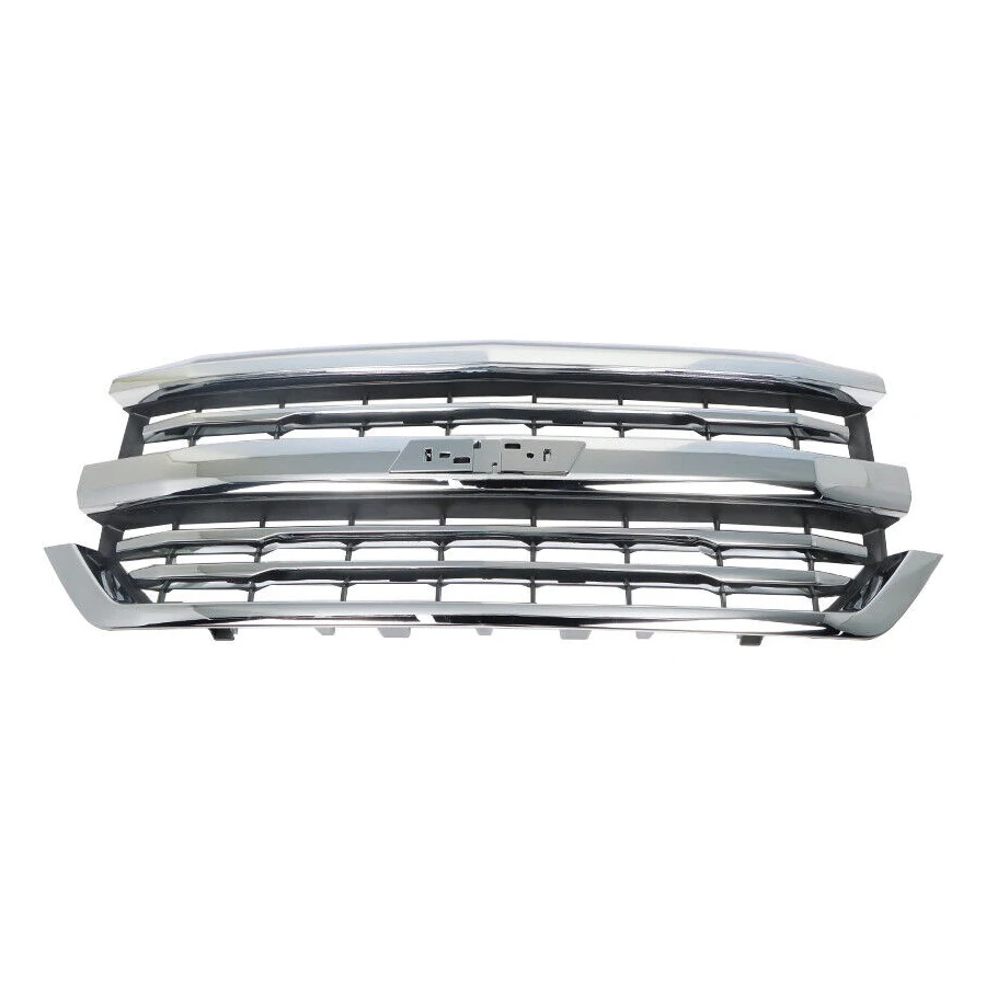 

FRONT GRILLE For 2016 2017 2018 Chevrolet Silverado 1500 HIGH COUNTRY Matte Black w/Chrome Mldg other auto parts Grill GM1200759